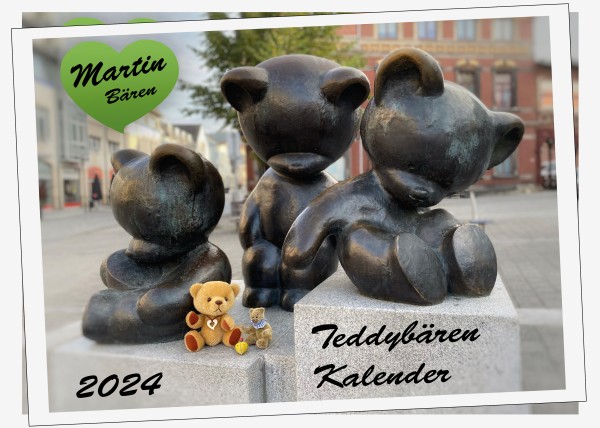 Teddybären Kalender 2024 - Martin Bären aus Sonneberg